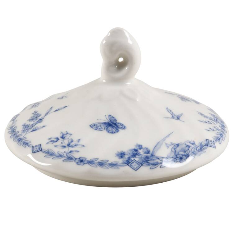 Toile Blue (Scalloped) Lid for Sugar Bowl