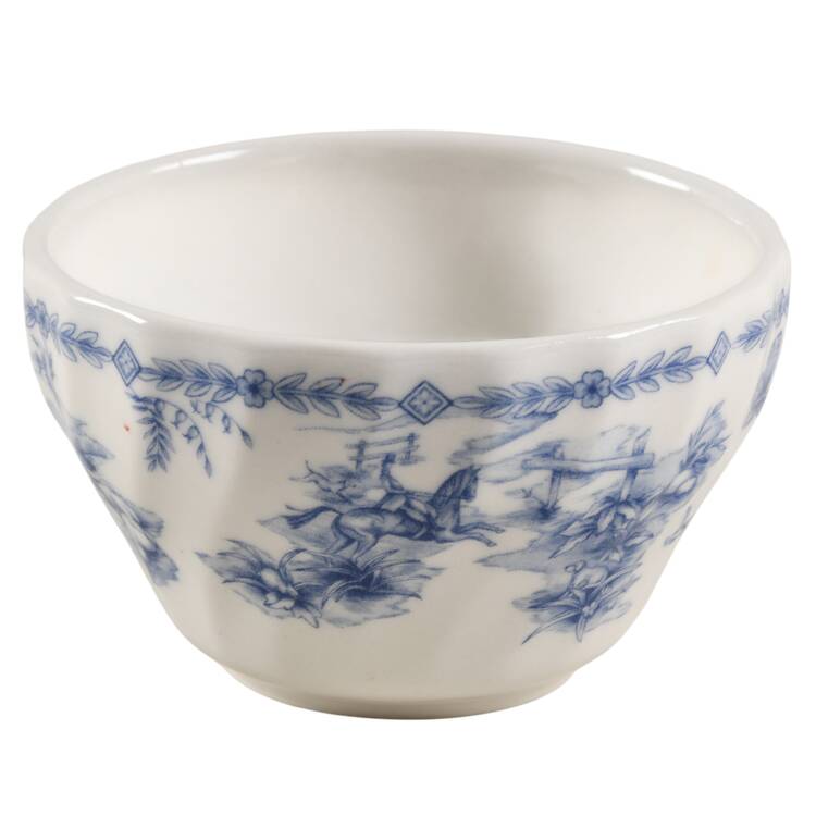 Toile Blue (Scalloped) Sugar Bowl No Lid