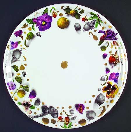 Mediterranean Gold Cake Plate
