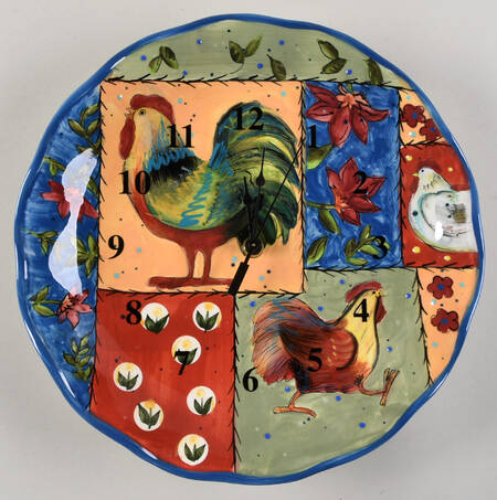 Country Collage 1-2" depth  Clock Plate HC