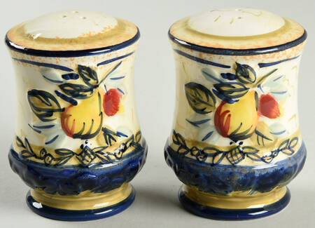 Tuscan Fruit Blue Salt & Pepper Set
