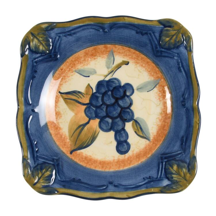 Tuscan Fruit Blue Individual Dip Dish