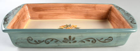Tuscan Landscape 17" Rectangular Baker