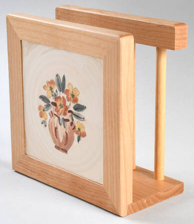 Tuscan Landscape 6 1/8" Natural Wood Napkin Holder  HC