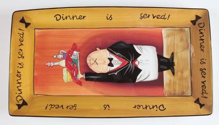Dinner Is Served 18" Rectangular Serving Platter