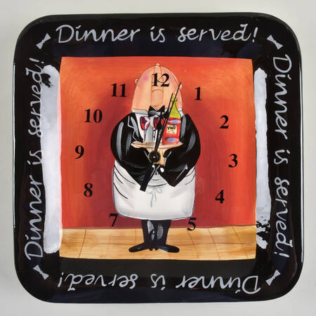 Dinner Is Served 1-2" depth  Clock Plate HC