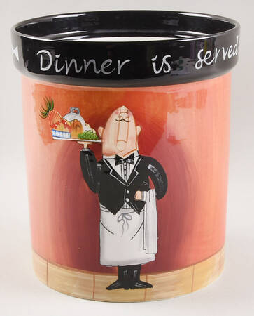 Dinner Is Served Extra Large Canister No Lid