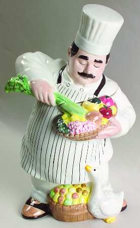 Cucina (Chef) Figural Cookie Jar & Lid