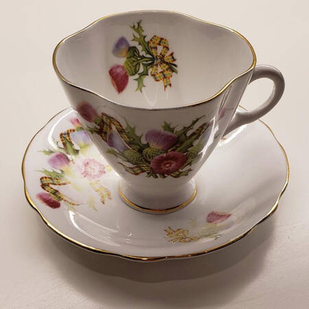 958-52 Footed Cup & Saucer Set
