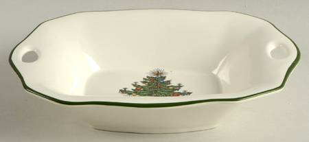 Christmas Tree (Narrow Green Band, White) Bon Bon