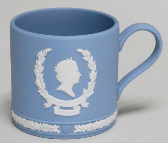 Queen Elizabeth II on Lavender Jasperware Mug