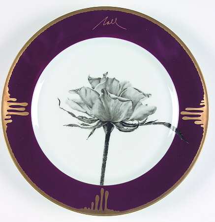 Tuscan Roses Aubergine (Purple) Large Dinner Plate