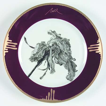 Tuscan Roses Aubergine (Purple) Dinner Plate