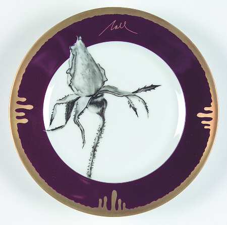 Tuscan Roses Aubergine (Purple) Bread & Butter Plate