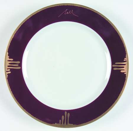 Tuscan Roses Aubergine (Purple) Large Dinner Plate