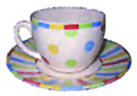 Popsicle Flat Cup & Saucer Set