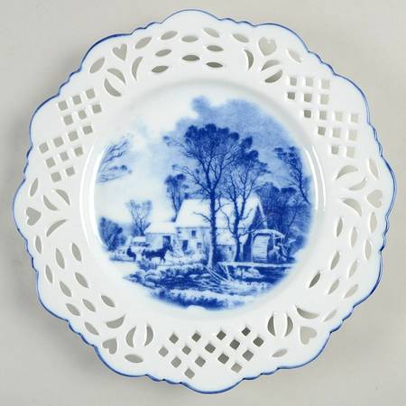 Blue And White Wall Plate