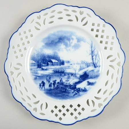 Blue And White Wall Plate