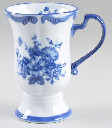 Blue And White Pedestal Mug