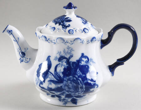 Blue And White Teapot & Lid