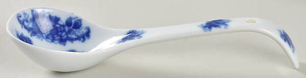 Blue And White Tureen Ladle