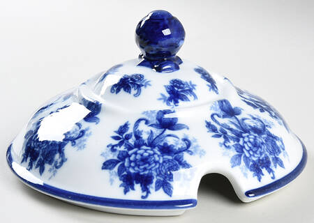 Blue And White Lid for Tureen
