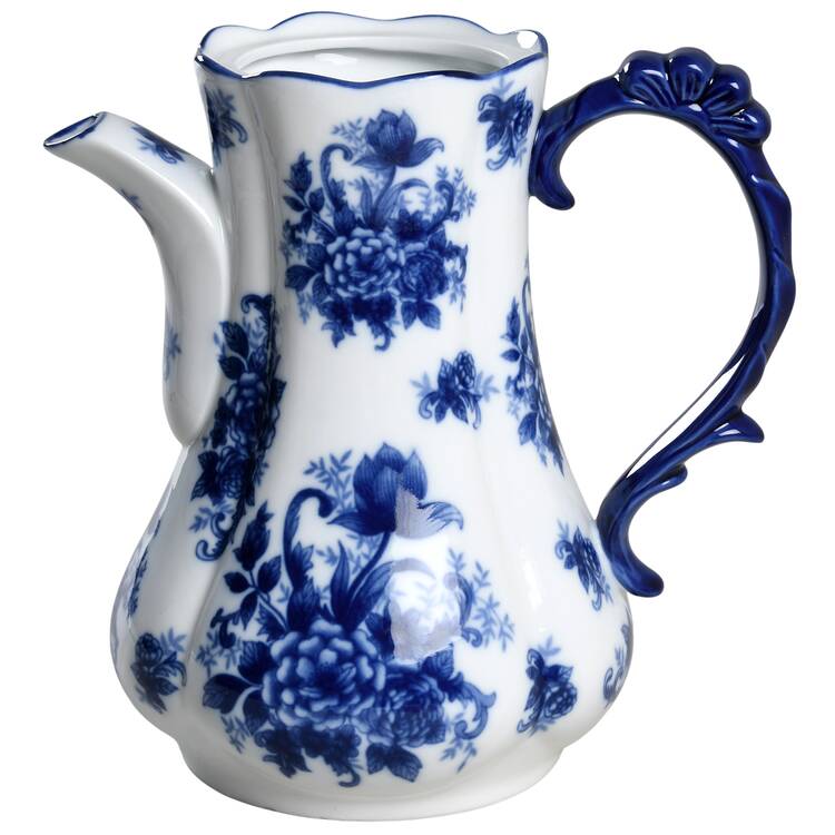 Blue And White Coffee Pot No Lid