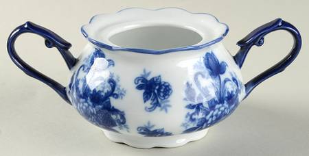 Blue And White Sugar Bowl No Lid