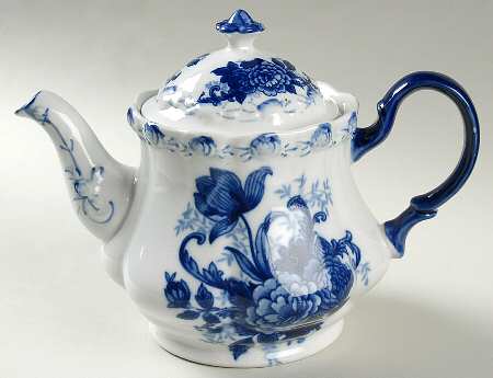 Blue And White Teapot & Lid
