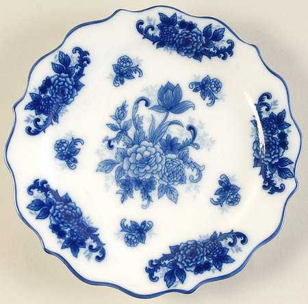 Blue And White Salad Plate