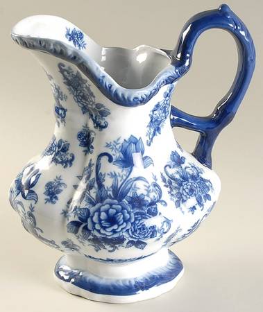 Blue And White 64 Oz Pitcher (For Bowl Set)