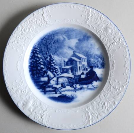 Blue And White Salad Plate