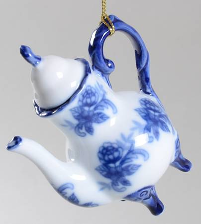 Blue And White Coffeepot Ornament