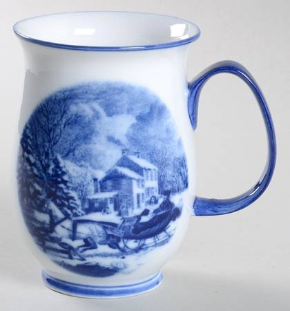 Blue And White Mug