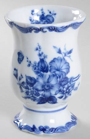 Blue And White 5" Vase