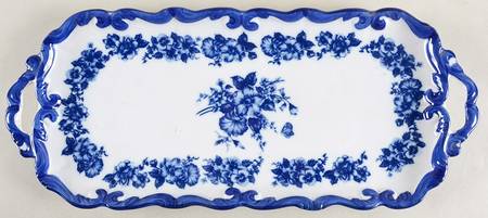 Blue And White Large Sandwich Tray
