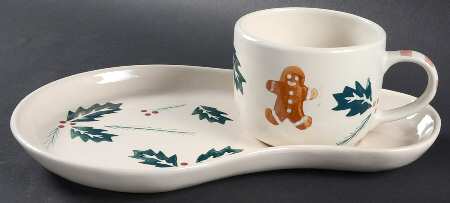 Gingerbread Snack Plate & Cup Set