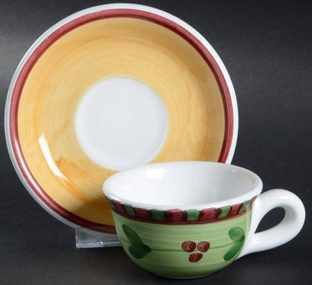 Ribes Flat Demitasse Cup & Saucer Set