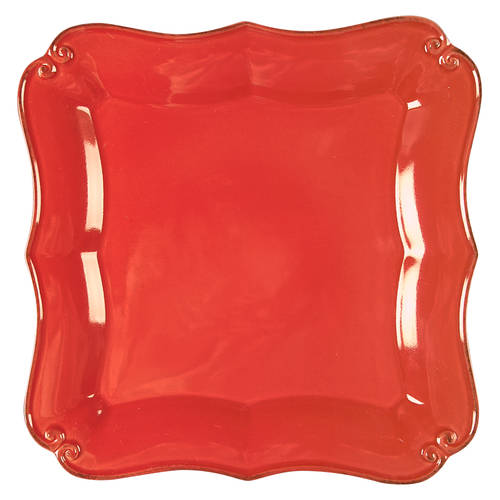 Vintage Port Red Square Dinner Plate