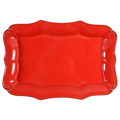 Vintage Port Red 16" Rectangular Serving Platter