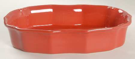 Vintage Port Red 10" Oval Baker