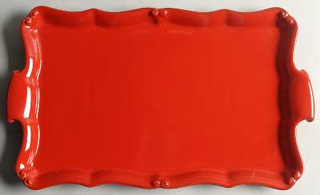 Vintage Port Red 16'' Rectangular Tray