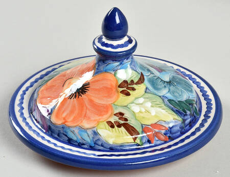 Alentejo Flowers Blue Lid for Small Canister