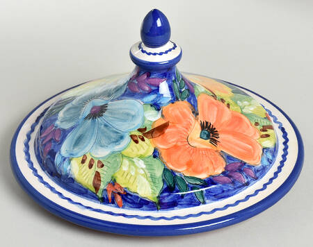 Alentejo Flowers Blue Lid for Large Canister