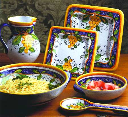 Uva Gialla 10" Round Serving Bowl
