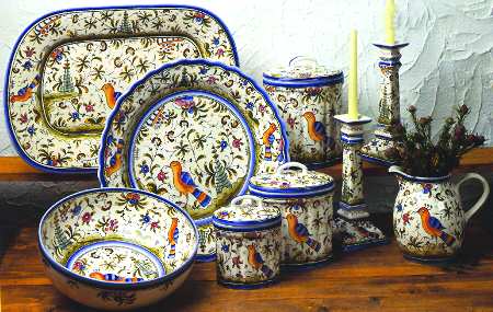 Seventeenth Century Blue Multicolor 16" Octagonal Serving Platter