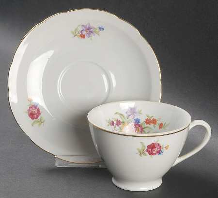 Meisen Flower Footed Cup & Saucer Set