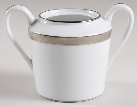 Malmaison Platinum (Verge Line) Sugar Bowl No Lid