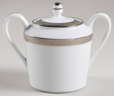 Malmaison Platinum (Verge Line) Sugar Bowl & Lid