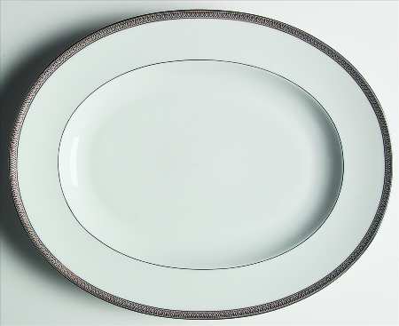 Malmaison Platinum (Verge Line) 15" Oval Serving Platter